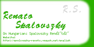 renato spalovszky business card